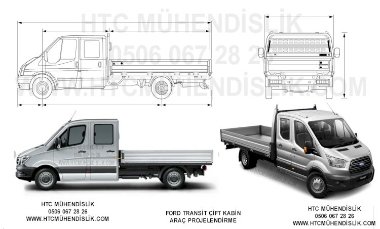 FORD TRANSİT ÇİFT KABİN PROJE